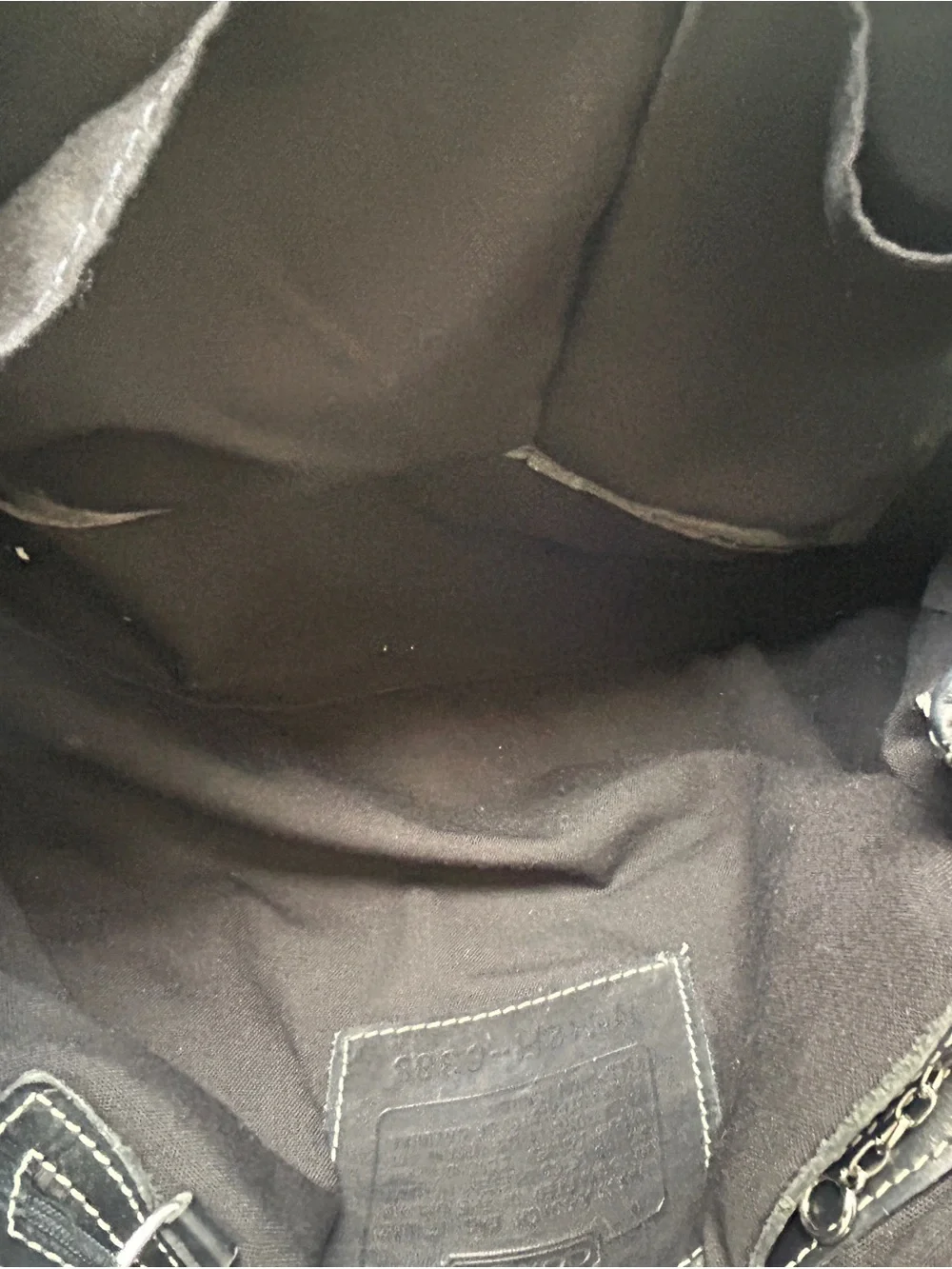 Coach Black and Gray Signature Canvas Satchel
